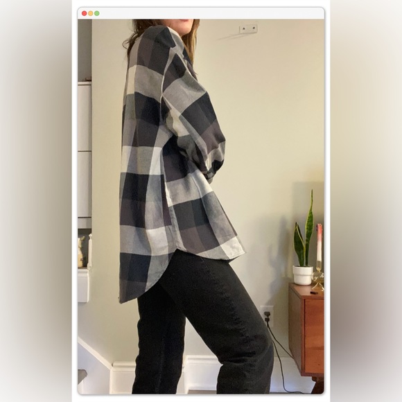 “Weekday” plaid/check shirt (no buttons!) - Picture 3 of 6